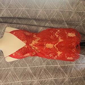 NWT! Red Sequin & Lace Free People Dress Sizes 4, 6 & 8.